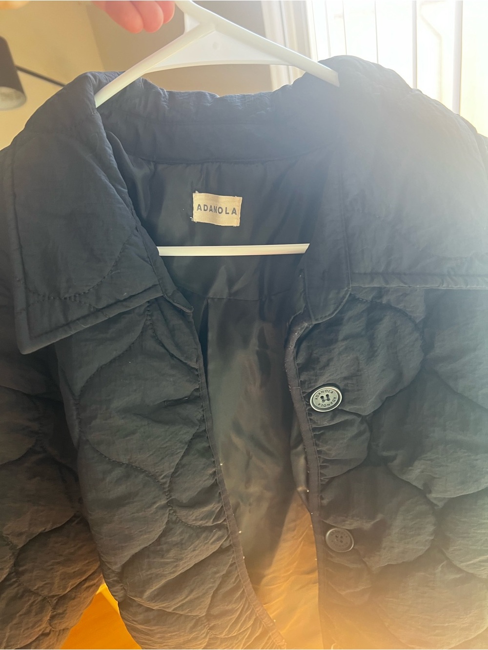 Adanola Black Quilted Button-Front Puffer Jacket - Picture 5 of 10